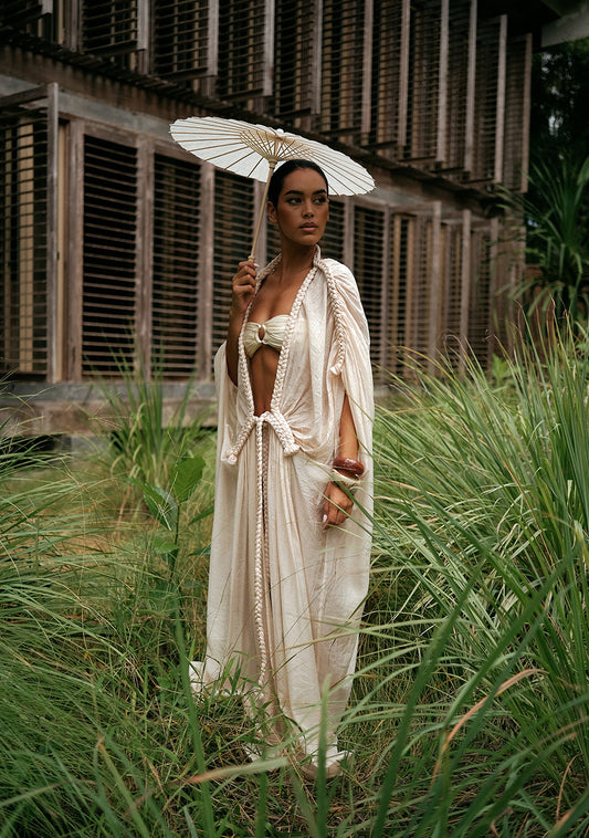 DRESS GODDRESS CAMEL - Women's Travel Clothing | MOODSTORIES