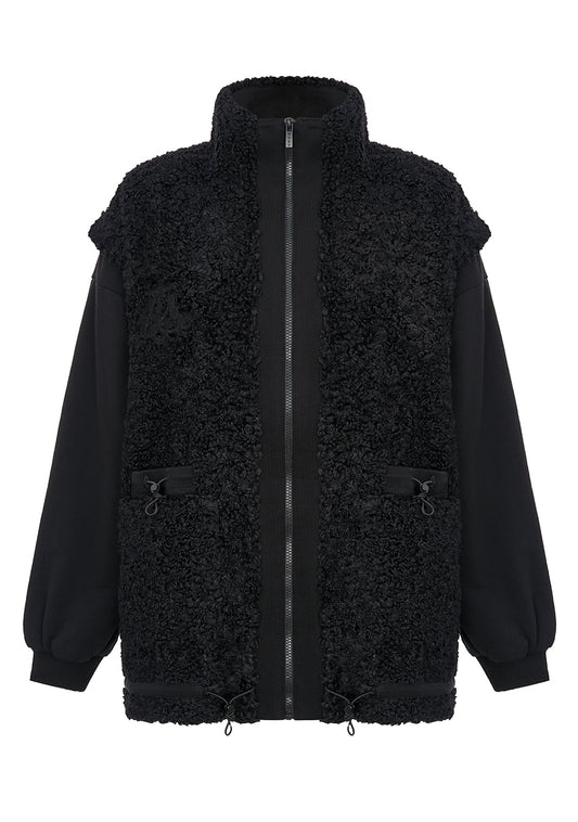 JACKET FLUFFY BLACK - Women's Travel Clothing | MOODSTORIES