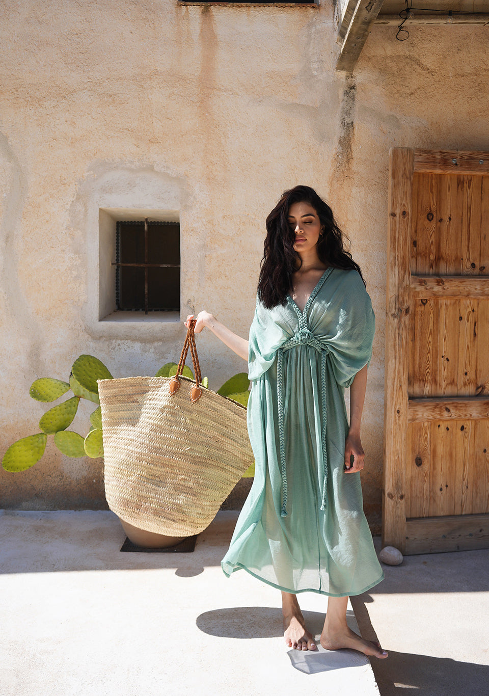 basil green dress Azazie Mariana
