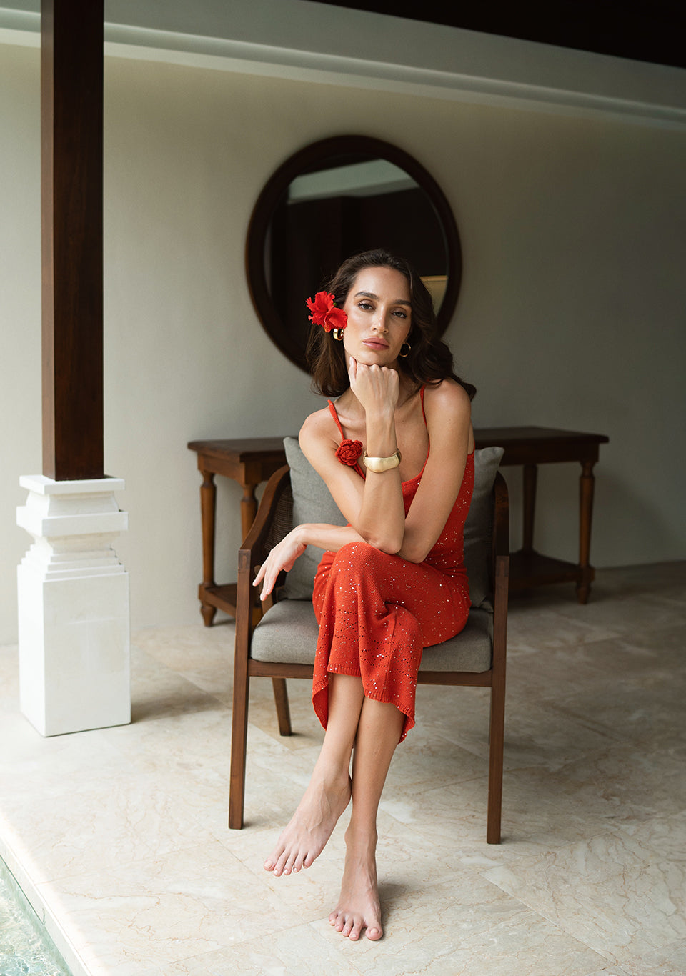 KNIT LONG DRESS SIENNA