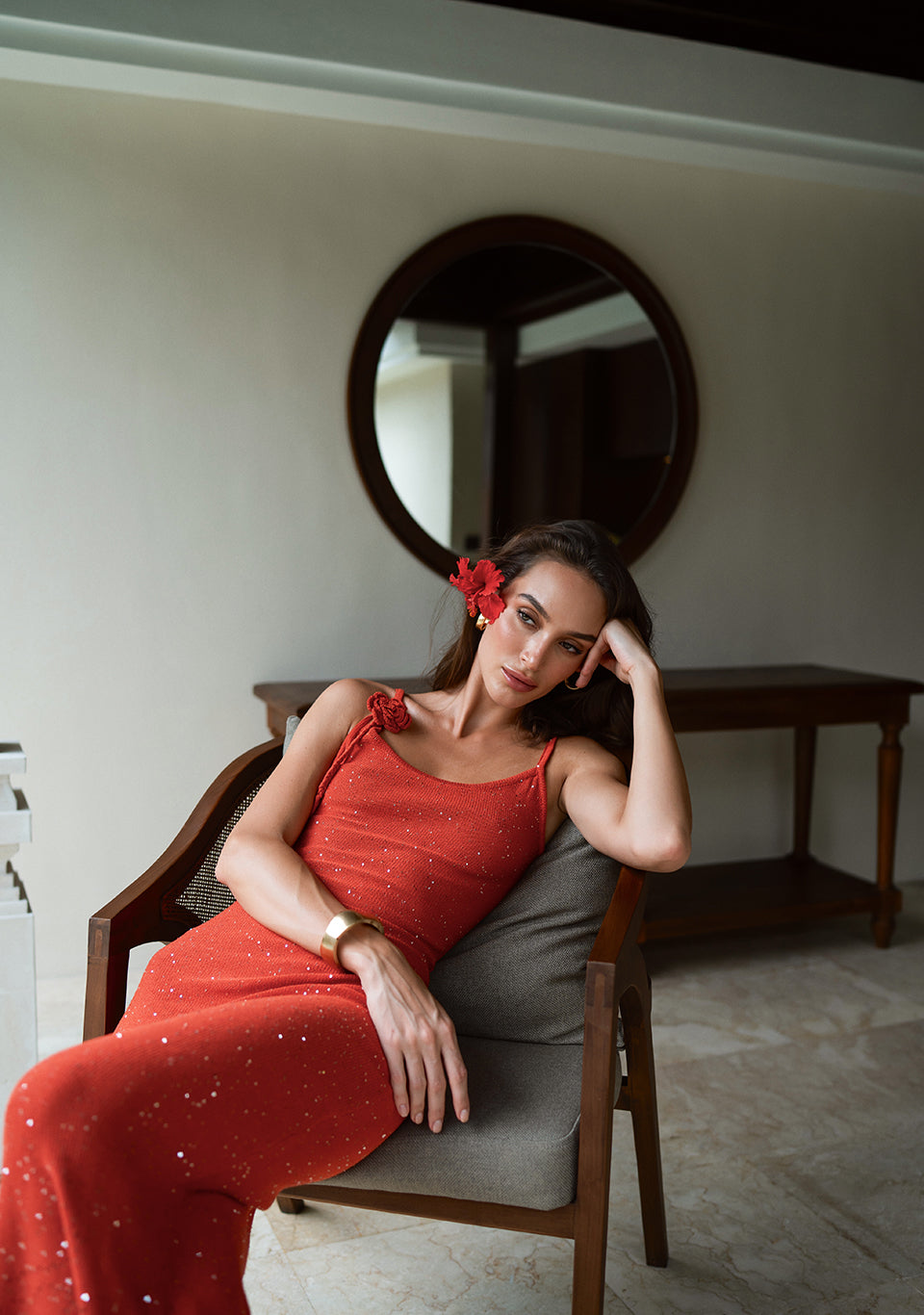 KNIT LONG DRESS SIENNA