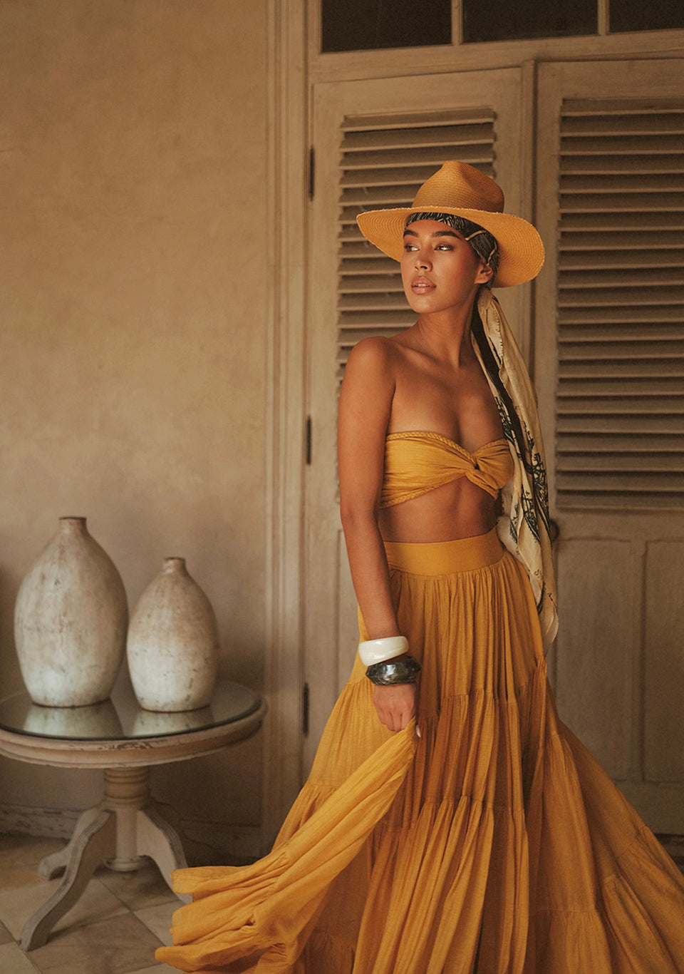 SOLÉA Straw Fedora Sand