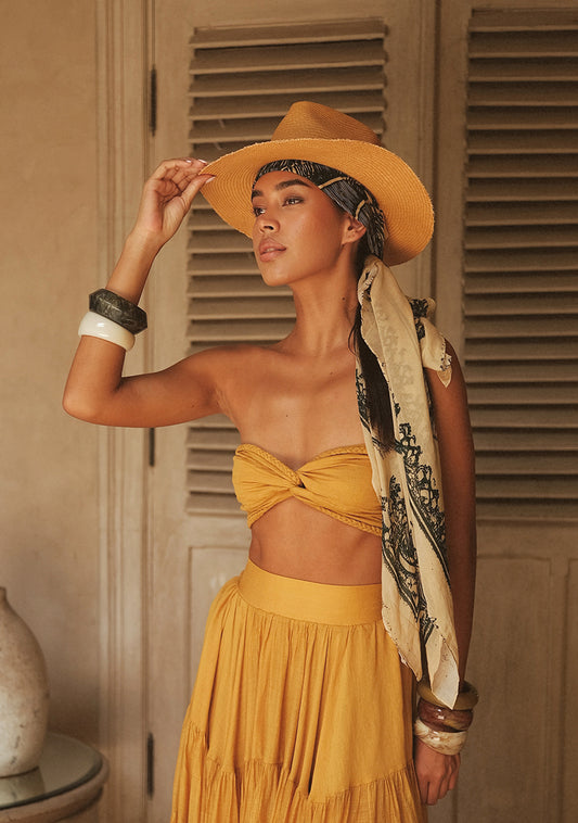 SOLÉA Straw Fedora Sand