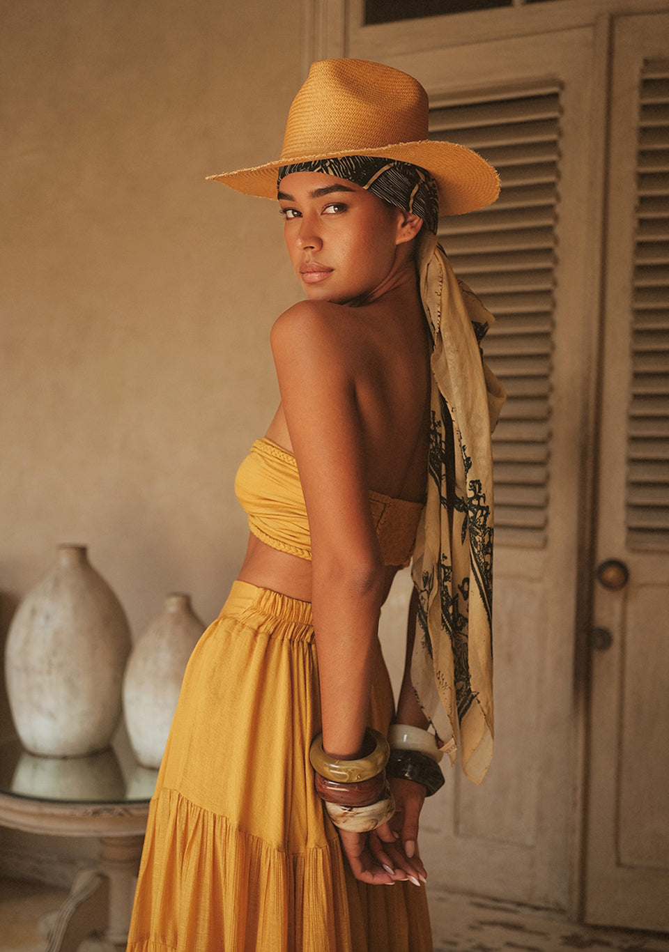 SOLÉA Straw Fedora Sand
