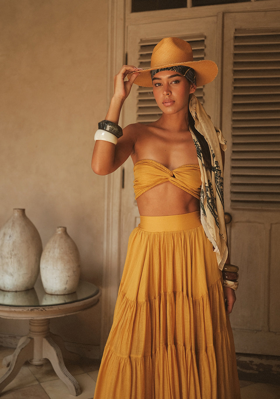 SOLÉA Straw Fedora Sand