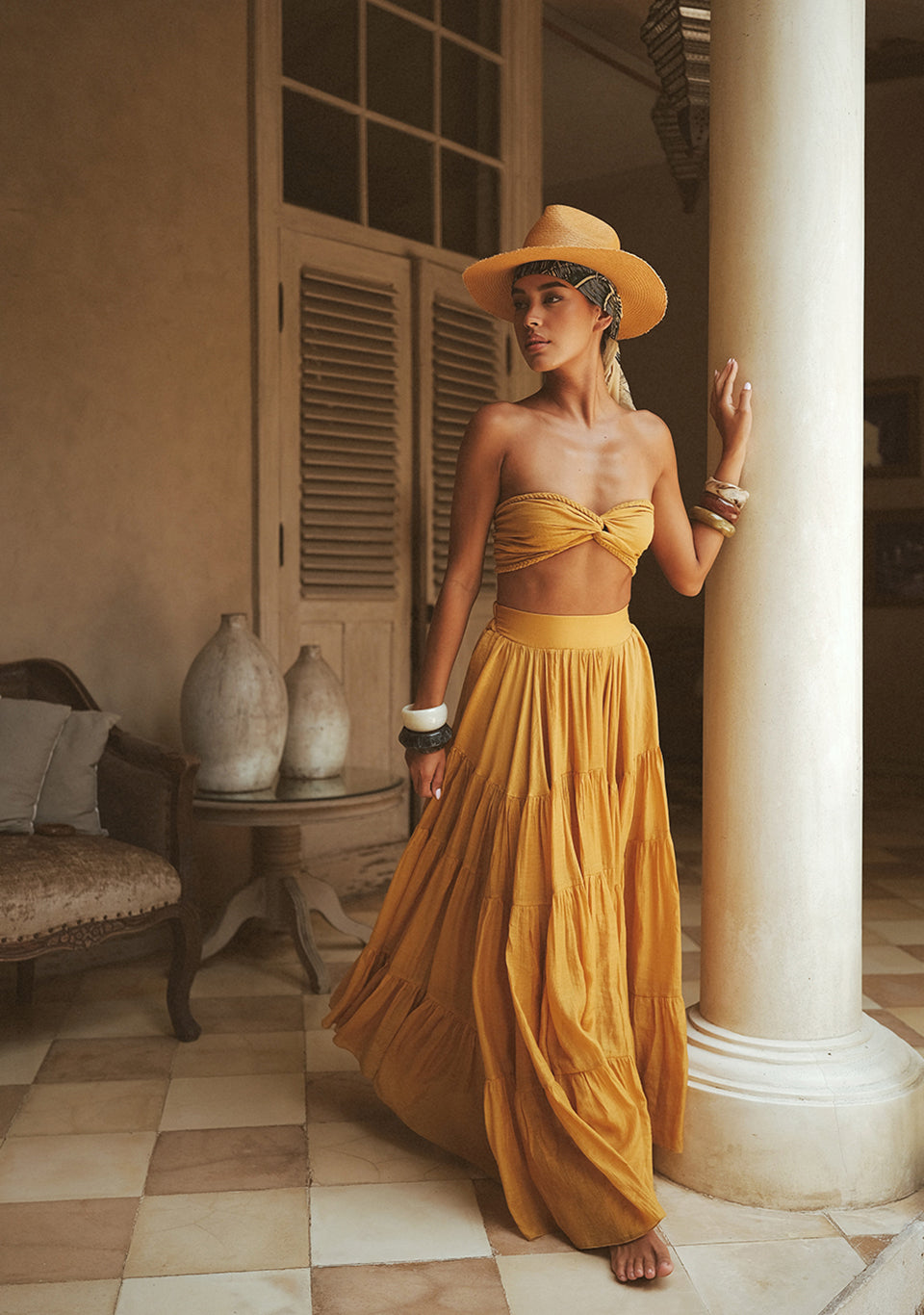 SOLÉA Straw Fedora Sand
