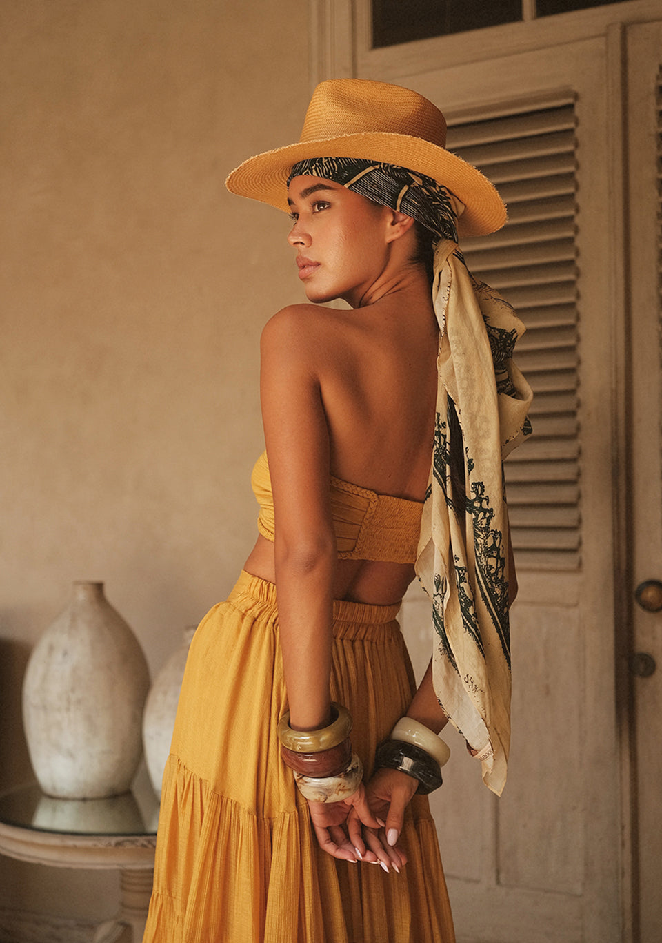 SOLÉA Straw Fedora Sand