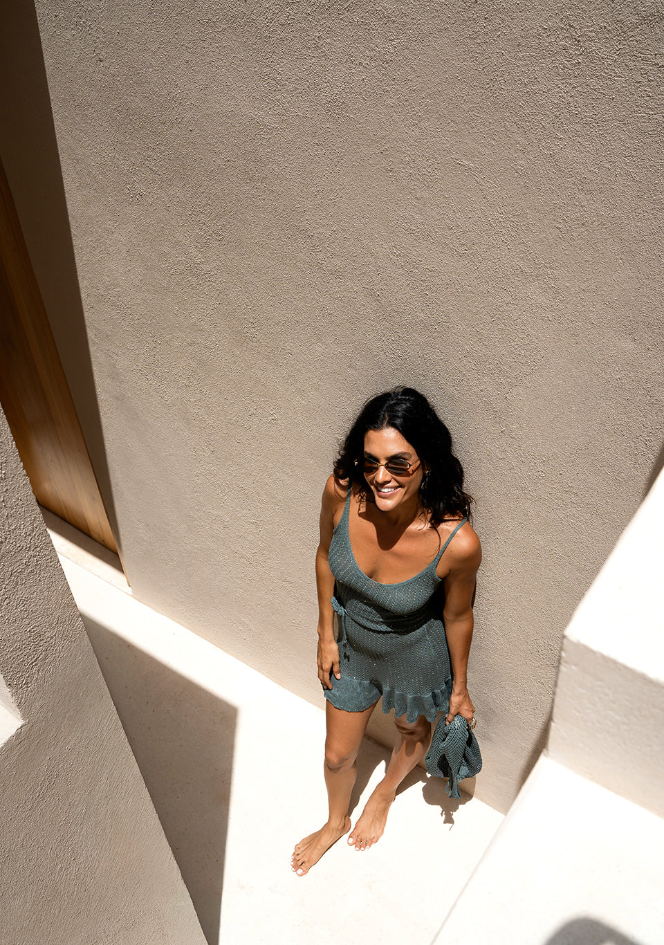 CROCHET DRESS CELADON - Women's Travel Clothing | MOODSTORIES